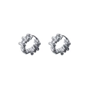 Boucles d'oreilles irrégulières argentées