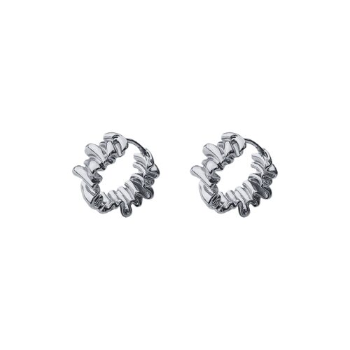 Boucles d'oreilles irrégulières argentées