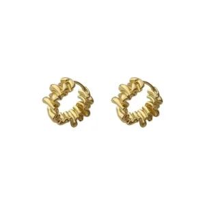 Boucles d'oreilles irrégulières dorées