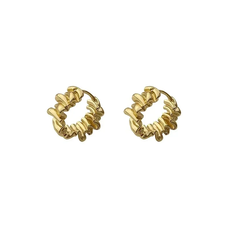 Boucles d'oreilles irrégulières dorées