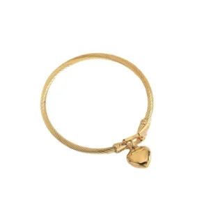 Bracelet à breloque coeur doré