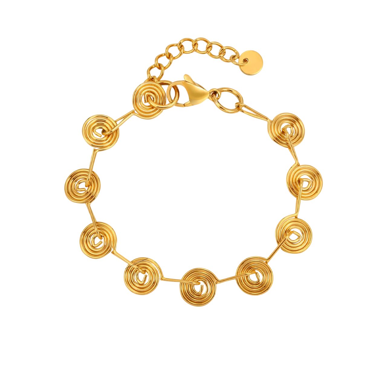 Bracelet à chaîne design dorée acier inoxydable