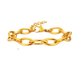 Bracelet à chaîne dorée acier inoxydable