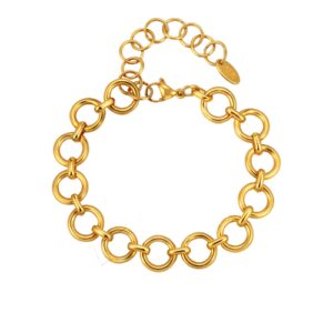 Bracelet à chaîne dorée ronde acier inoxydable