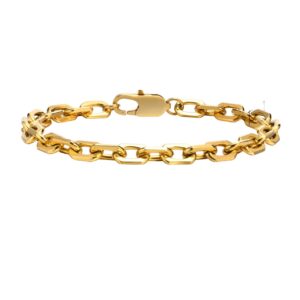 Bracelet à chaîne fine dorée acier inoxydable
