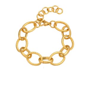 Bracelet à chaîne ronde dorée acier inoxydable