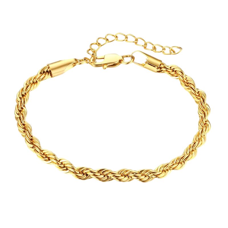 Bracelet à liens dorés acier inoxydable