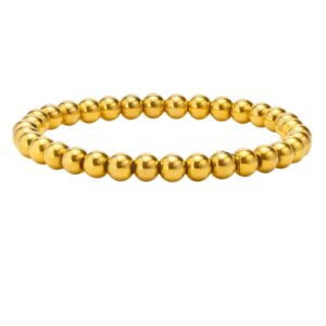 Bracelet à perles dorées acier inoxydable