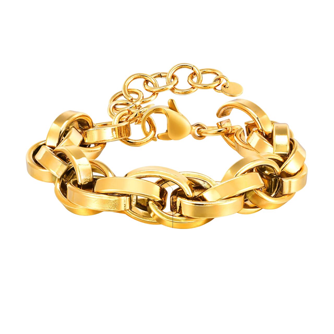 Bracelet doré à grosse chaîne