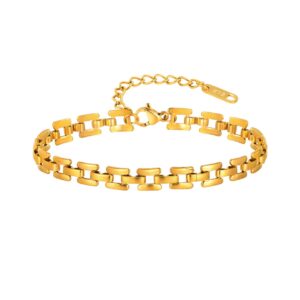 Bracelet doré à mailles