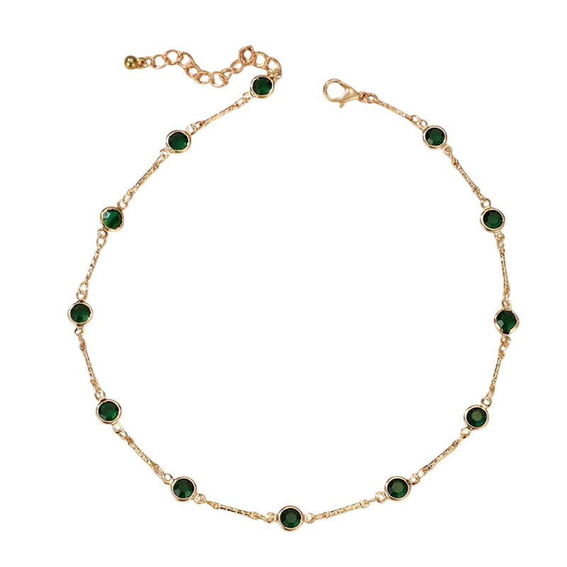 Collier à pierres bleues