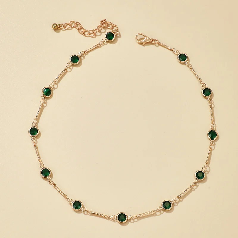 Collier à pierres bleues