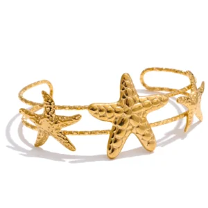 Jonc doré avec étoile de mer