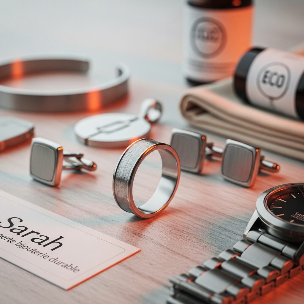 Découvrez l'acier inoxydable chaleur—un matériau résistant qui sublime bijoux modernes et durables. Conseils entretien, alternatives élégantes et style accessible pour femme et homme, rédigé par Sarah, experte bijouterie durable.